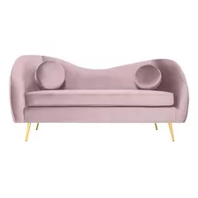 Sofá Salas Modernas Minimalistas Sillones Retro Lounge Color Rosa