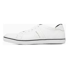 Zapatilla Urbana De Cuero Blanca Vintage Hombre Boating