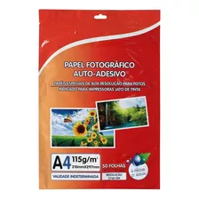 Papel Fotográfico Adesivo 115g Premium A4 Glossy 1000 Folhas