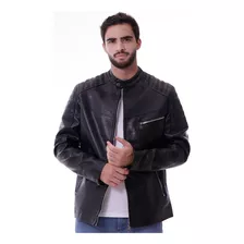 Jaqueta Couro Pu Bolso Frontal Impermeável Termica Masculina