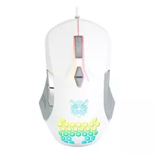 Mouse Cw902 Con Rgb Dpi 6400 Color Blanco