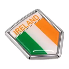 Calcomanía De Irlanda Bandera Irlandesa Coche Cromo Em...