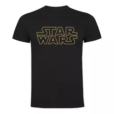 Polera Sport Algodón Color Negro Star Wars Variados Diseños