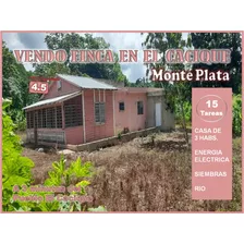 Vendo Finca De 15 Tareas Orilla Carretera En El Cacique De Monte Plata, Con Casa + Siembra + Rio, Con La Mejor Ubicación