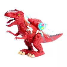 Dinossauro Brinquedo Anda Tiranossauro Rex Som Luz E Fumaça