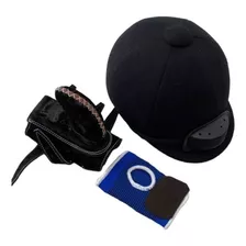 Kit Capacete Luva Munhequeira Proteção Vaquejada 