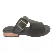 Sandalias Zueco Bless Con Hebilla Art 204 Negro Del 35 Al 40