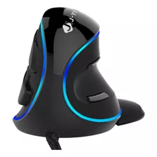 Mouse J-tech Ergo Con Cable/negro Y Azul