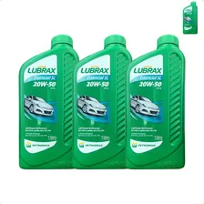 Óleo Lubrax 20w50 4 Tempos Carro Moto 1 Litro Kit C/3