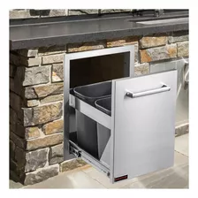 Outdoor Kitchen Pull-out Trash Drawer - 16w X 22d X 22h Stai