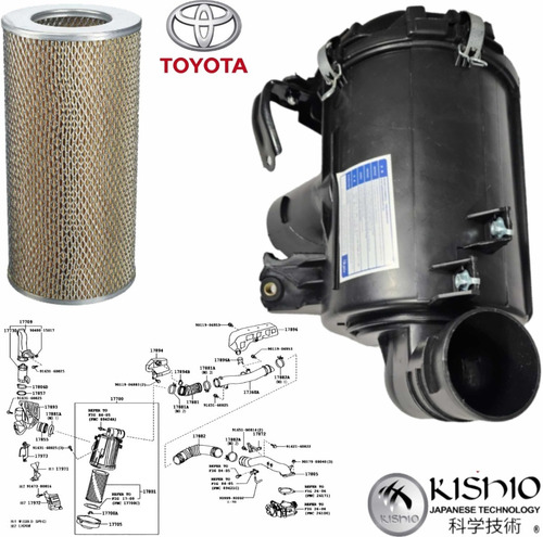 Porta Filtro De Aire Resonador Toyota Hiace 04-18 2.7 Comple Foto 6