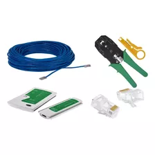 Teste Cabo Rj45 + Crimpador Rj45 + Cabo De Rede + 100 Conect