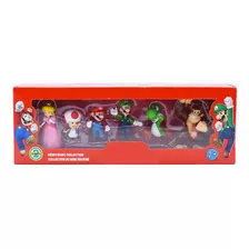 Kit 6 Personagens Mario Bros-mario Luigi Toad Peach Yoshi Dk