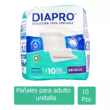 Diapro Gel Pañales Para Adulto Unitalla Empaque Con 10 Pañal