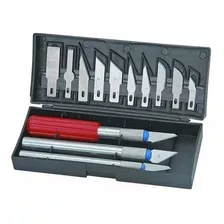 Set De Cutter Precision 13 Piezas Con Estuche Tipo Bisturi