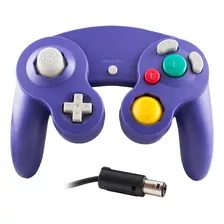 Control Joystick Alambrico Compatible Con Gamecube Wii Morad Color Violeta