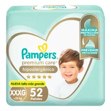 Pañales Pampers Premium Care Hipoalergénico Talla Xxxg 52 Un
