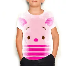 Camiseta Camisa Infantil Ursinho Pooh Leitão Desenho Kids 02