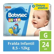 Fralda Descartável Infantil Babysec Ultra Sec Atacado Barato Tamanho Grande (g)