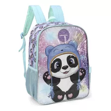 Mochila Costa Infantil Escolar Menina Panda Up4you Verde