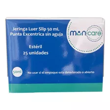 Jeringa Luer Slip 50ml S/aguja Esteril Muncare 25 Unidades