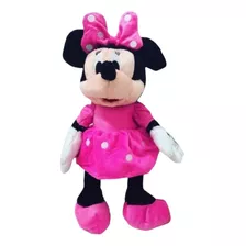 1 Pelúcia Minnie Laço Rosa Musical Tam:30cm