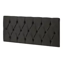  Cabeceira De Cama Box Lh Móveis Intense 2 Corpos 140cm X 55cm Pu Preta