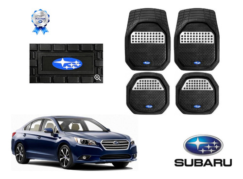 Tapetes 3d Logo Subaru + Cubre Volante Legacy 2012 A 2020 Foto 2