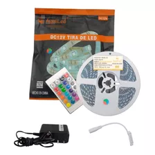 10 Tiras Rgb Kit 5050 De 5 Mts 16 Colores Con Control Exteri