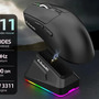 Mouse Leve Para Jogos X11 Paw3311 Com Encaixe Rgb De Três Mo Black