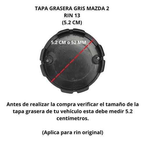 Tapa Centro Rin Copa Mazda 2 X1 Foto 4