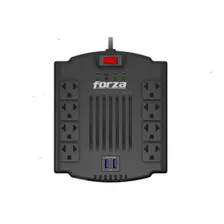 Regulador Voltaje 1200va/600w 8 Tomas 2 Usb Forza Circuit S.