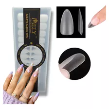 Tips Para Soft Gel Almendra Medianos Transparentes Caja X300