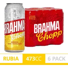 Cerveza Brahma Chopp Edicion Lescano Joaqui Lata 473 Ml 6 U