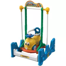 Playground Infantil Grande Multifuncional Gangorra Balanço Cor Amarelo