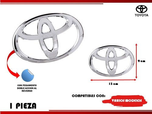 Emblema Toyota Autoadherible 13 X 9 Cm Foto 2