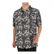 Camisa Oakley Short Sleeve Tropical Hombre Grey