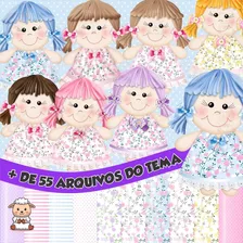 Kit Digital Boneca De Pano Png (pague 1 Leve 3)