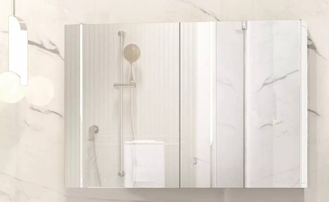 Espelheira Banheiro Life Branca 80 ( Vai Montada )