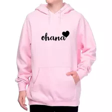 Moletom Agasalho Família Ohana Frase Blusa De Frio 