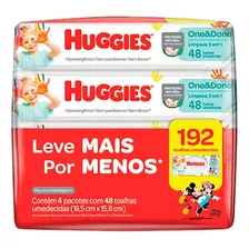 Pack Toalha Umedecida Disney Baby Huggies One & Done Pacote 