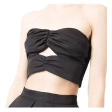 Top Strapless Fruncido 90's Y2k Aesthetic