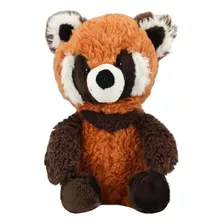 Panda Vermelho De Pelúcia 25cm Sentado - Bbr Toys