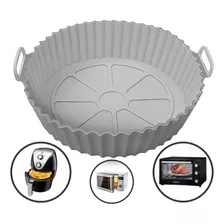 Forma De Silicone Anti Aderente Redonda Para Air Fryer