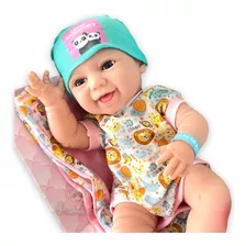 Boneca Bebê Reborn Maternidade Kit Médico Roupinha Mantinha