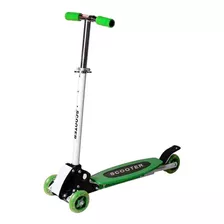 Monopatin Tripatin Plegable Ajustable De Aluminio Scooter Color Verde Dólar