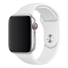 Pulseira Silicone Compatível Relógio Apple Watch 42mm Cor Branco Largura 42 Mm