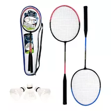 2 Raquetes + 3 Petecas 1 Bolsa P/ Transporte Jogo Badminton