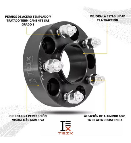 Kit Espaciadores 1.5puLG Llanta Dodge Dakota 1987-1990 Teix Foto 8