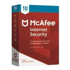 Mcafee Internet Security 2024 10 Equipos 1 Año